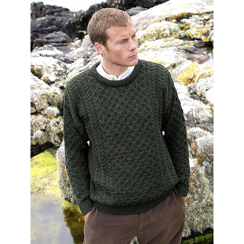 Merino Crew Neck Sweater Green